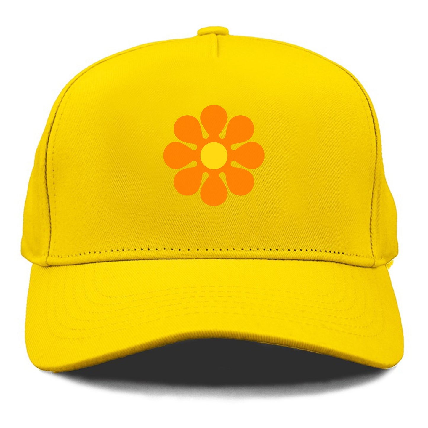 Retro 80s Flower Orange Hat