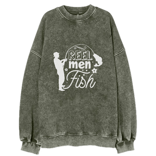 Reel Men Fish Vintage Sweatshirt