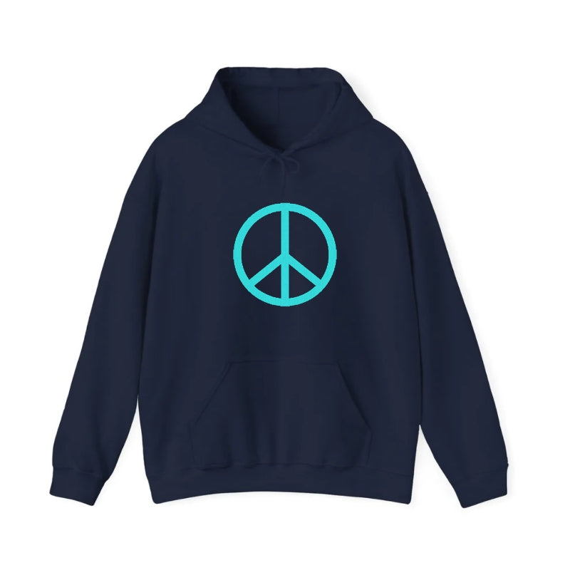 Retro 80s Peace Sign Blue Hat