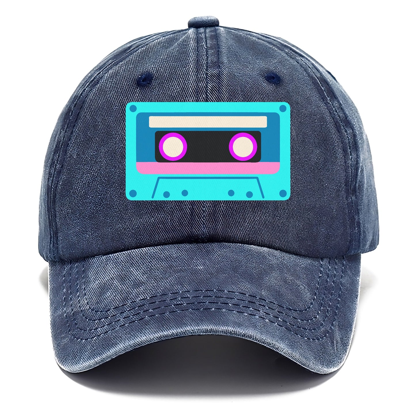 Retro 80s Cassette Blue Hat