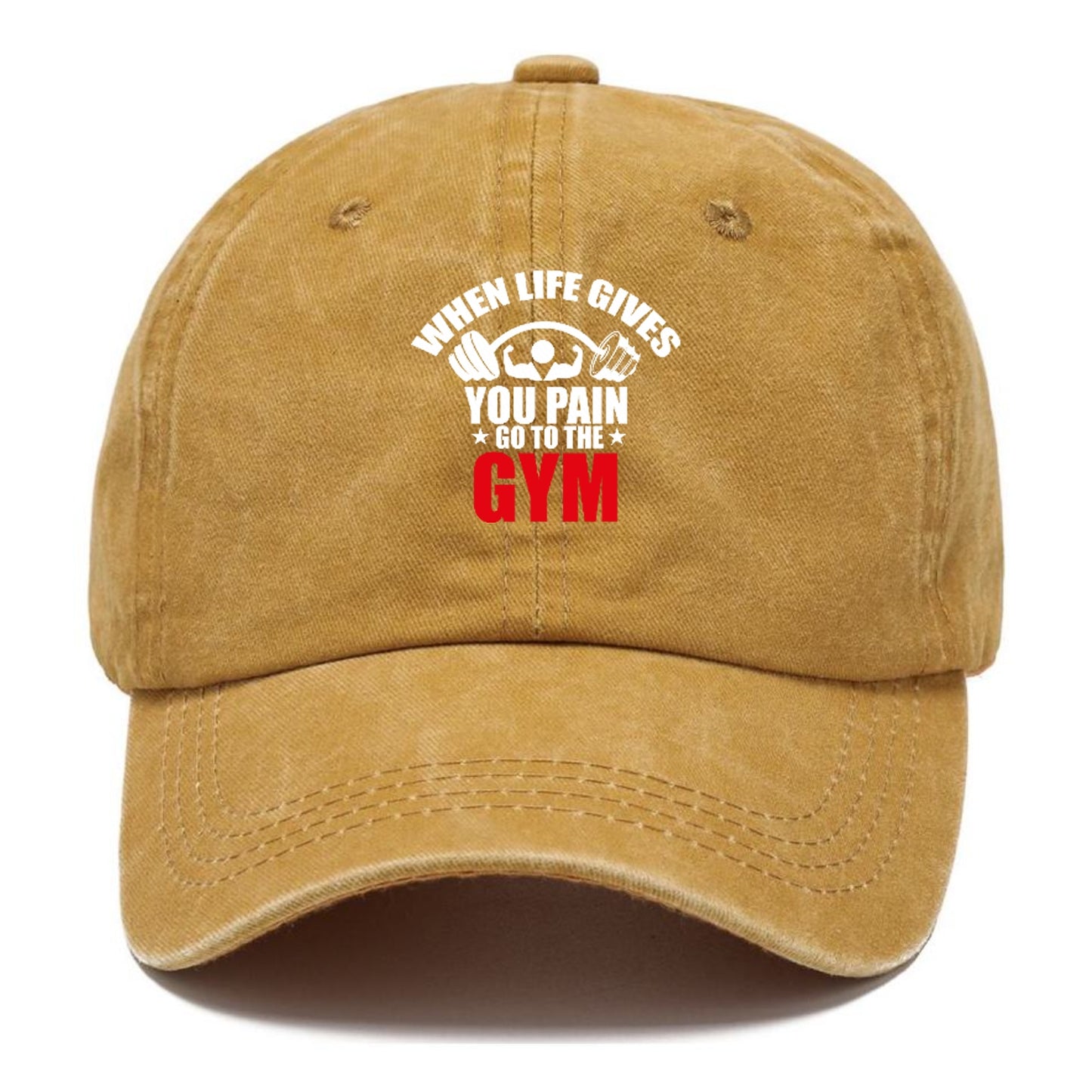 when life gives you pain go to the gym Hat