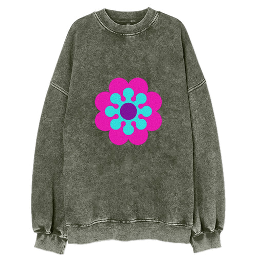 Retro 80s Flower Pink Vintage Sweatshirt