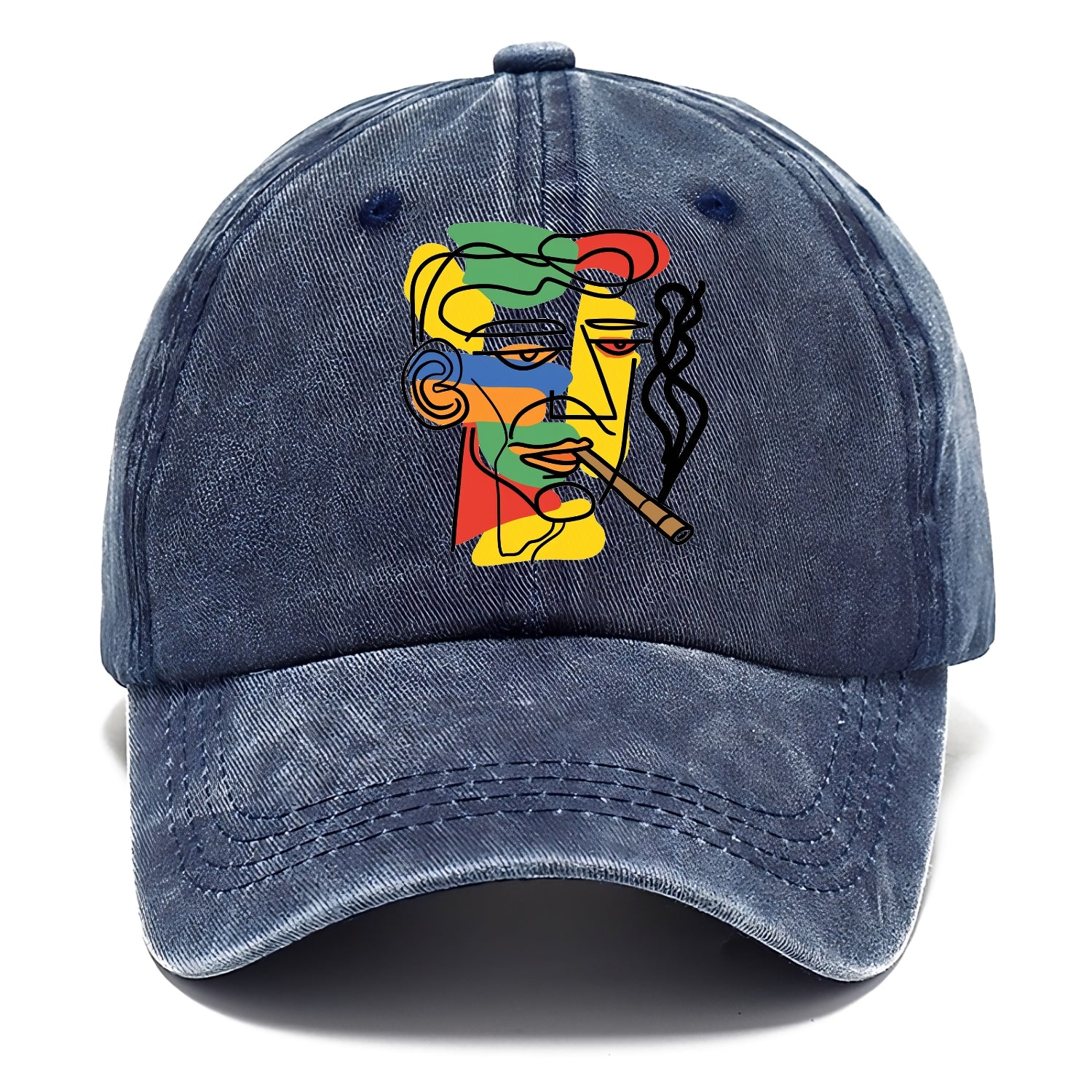 Smoky Vibes Abstract Line Art Hat