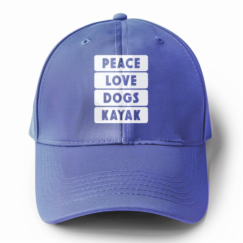 peace love dogs kayak classic Hat