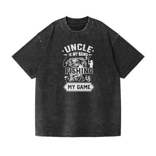 Uncle Is My Name Fishing Is My Game Vintage T-shirt