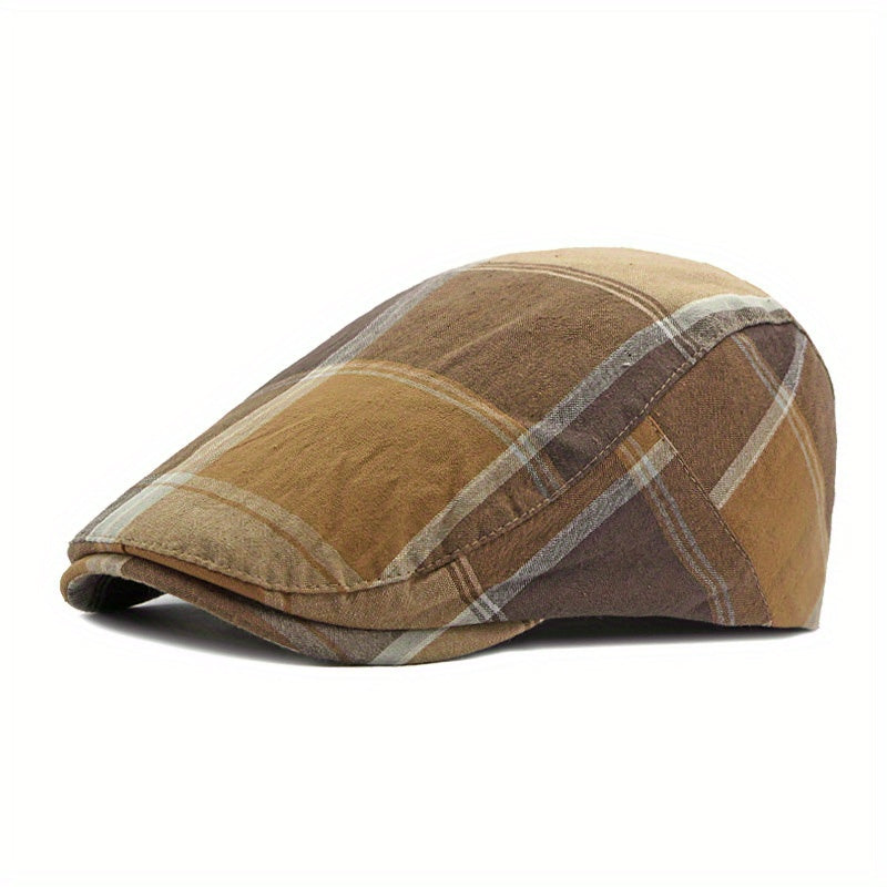 1pc Retro Casual Plaid Beret For Men And Women – Pandaize