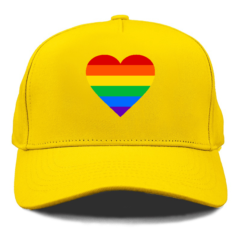 raindow heart Hat