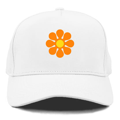 Retro 80s Flower Orange Hat