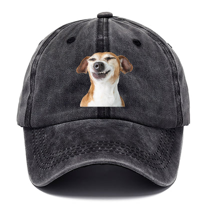 Joyful Jack Russell Terrier with a beaming, toothy smile Hat