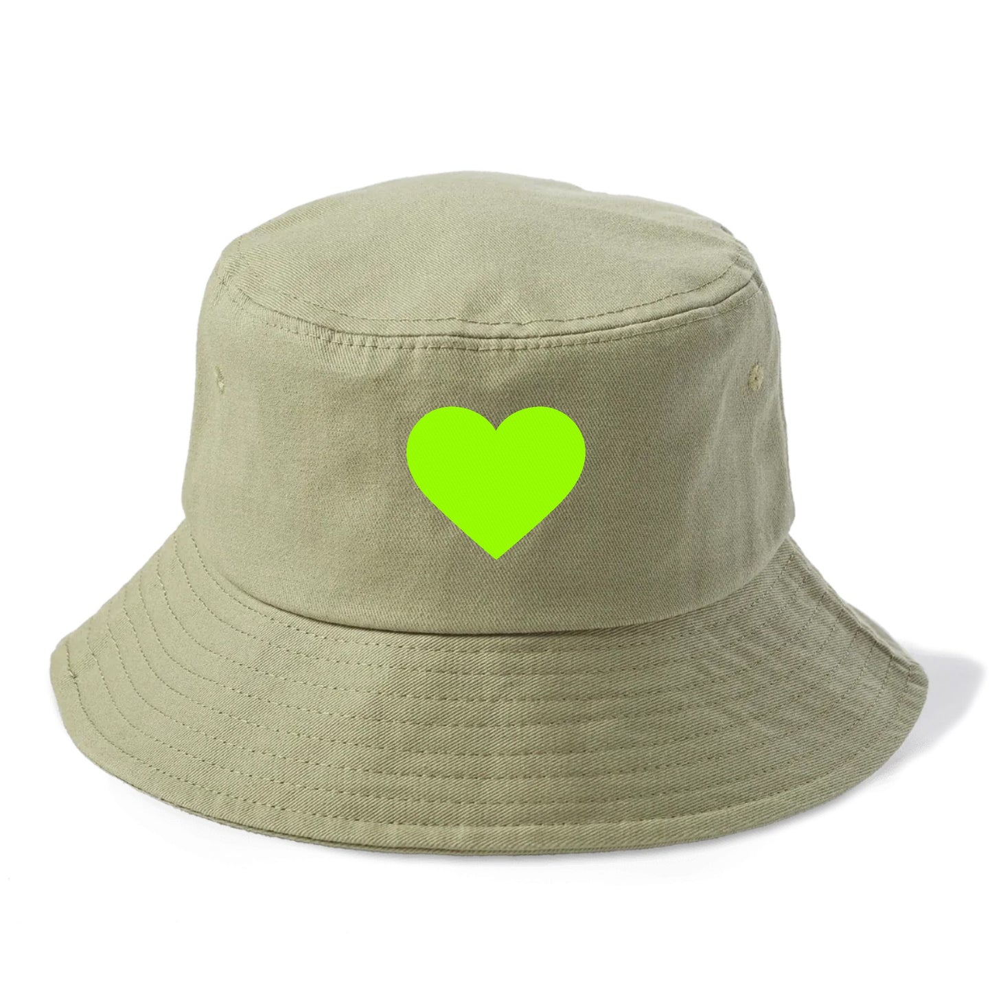 Retro 80s Heart Green Hat