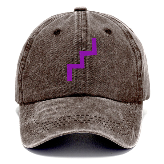 Retro 80s Zig Zag Purple Hat