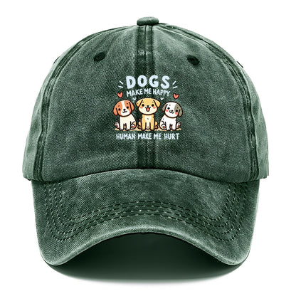 Dogs Make Me Happy Hat