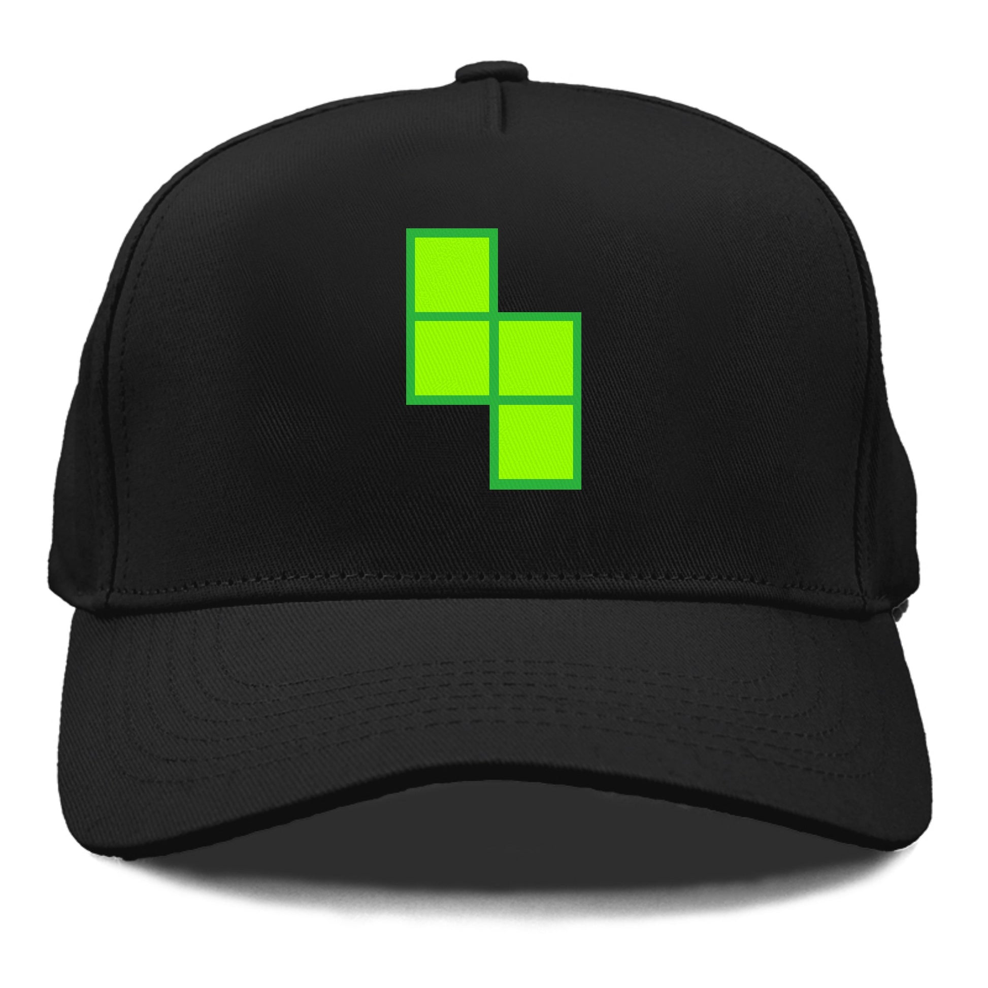 Retro 80s Tetris Blocks Green Hat