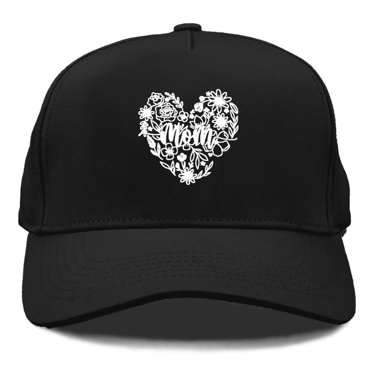 mom floral heart Hat