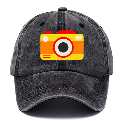 Retro 80s Camera Yellow Hat