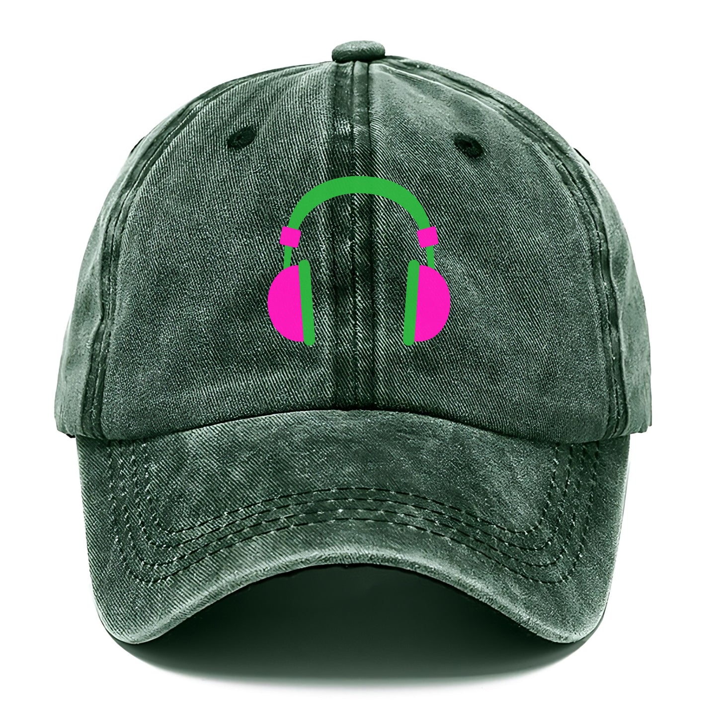 Retro 80s Headphones Pink Hat