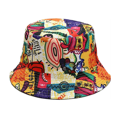 Pandaize Unisex Print Double-Side-Wear Reversible Bucket Hat