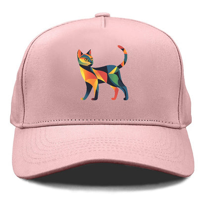 Vibrant Geometric Cat Hat