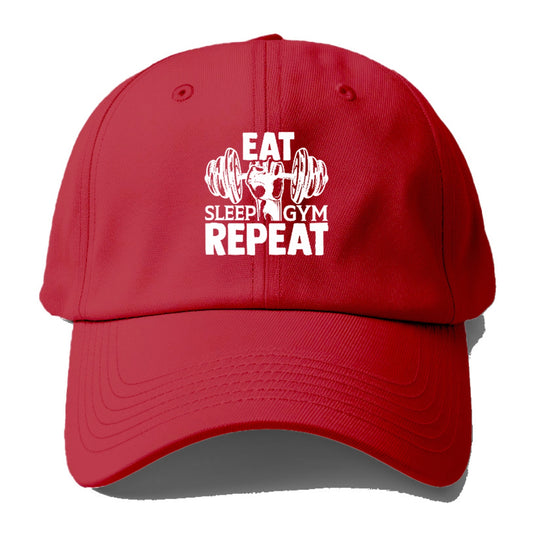 eat sleep gym repeat Hat