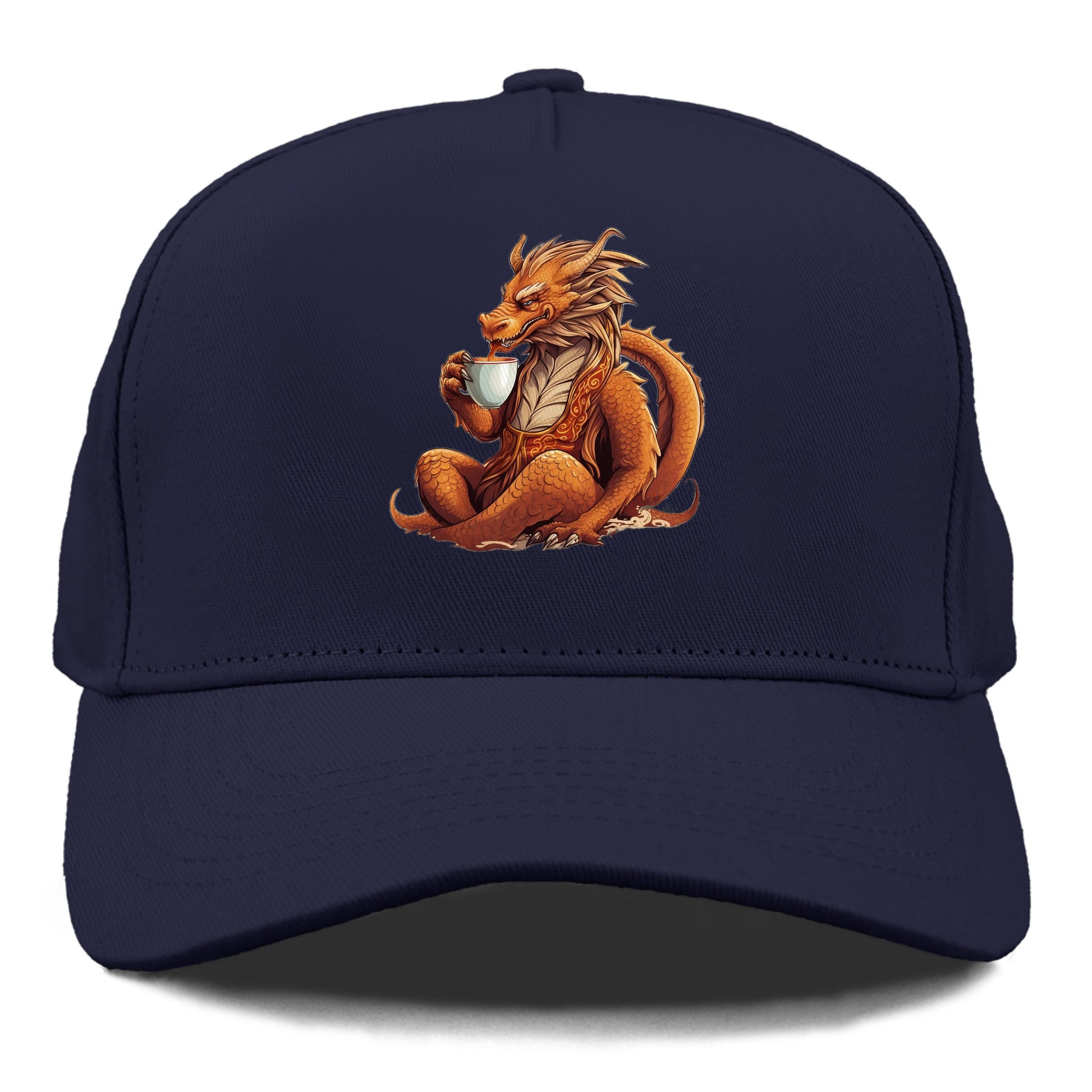 dragon drinking coffee Hat