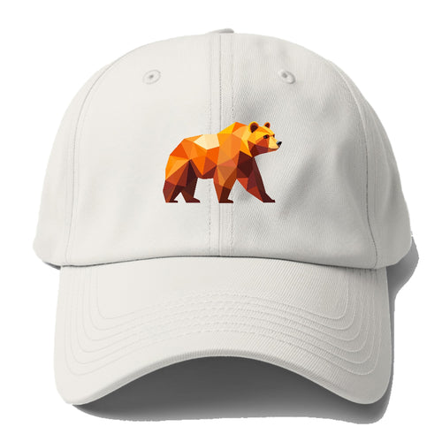 Geometric Bear On The Move Baseball Cap For Big Heads