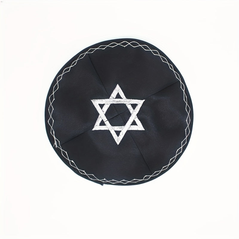 Star of David Embroidered Kippah Yarmulke - Jewish Hat - Hanukkah Gift