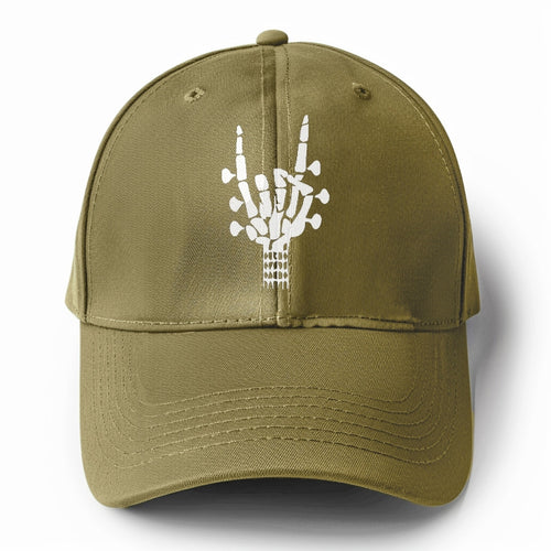 Hand Horns Solid Color Baseball Cap