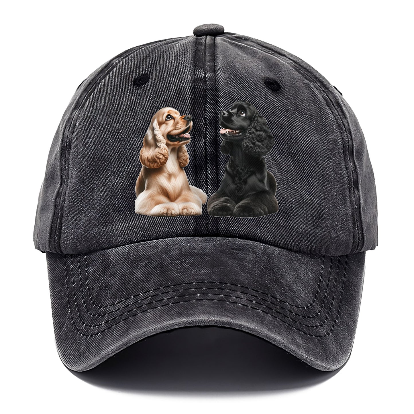 golden and black cocker spaniels Hat