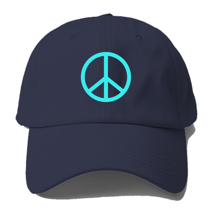 Retro 80s Peace Sign Blue Hat