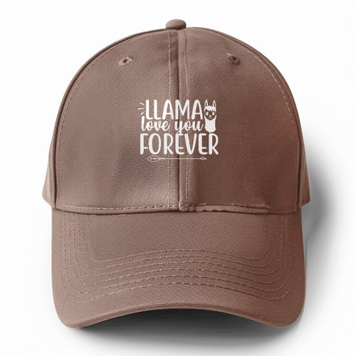 Llama Love You Forever Solid Color Baseball Cap