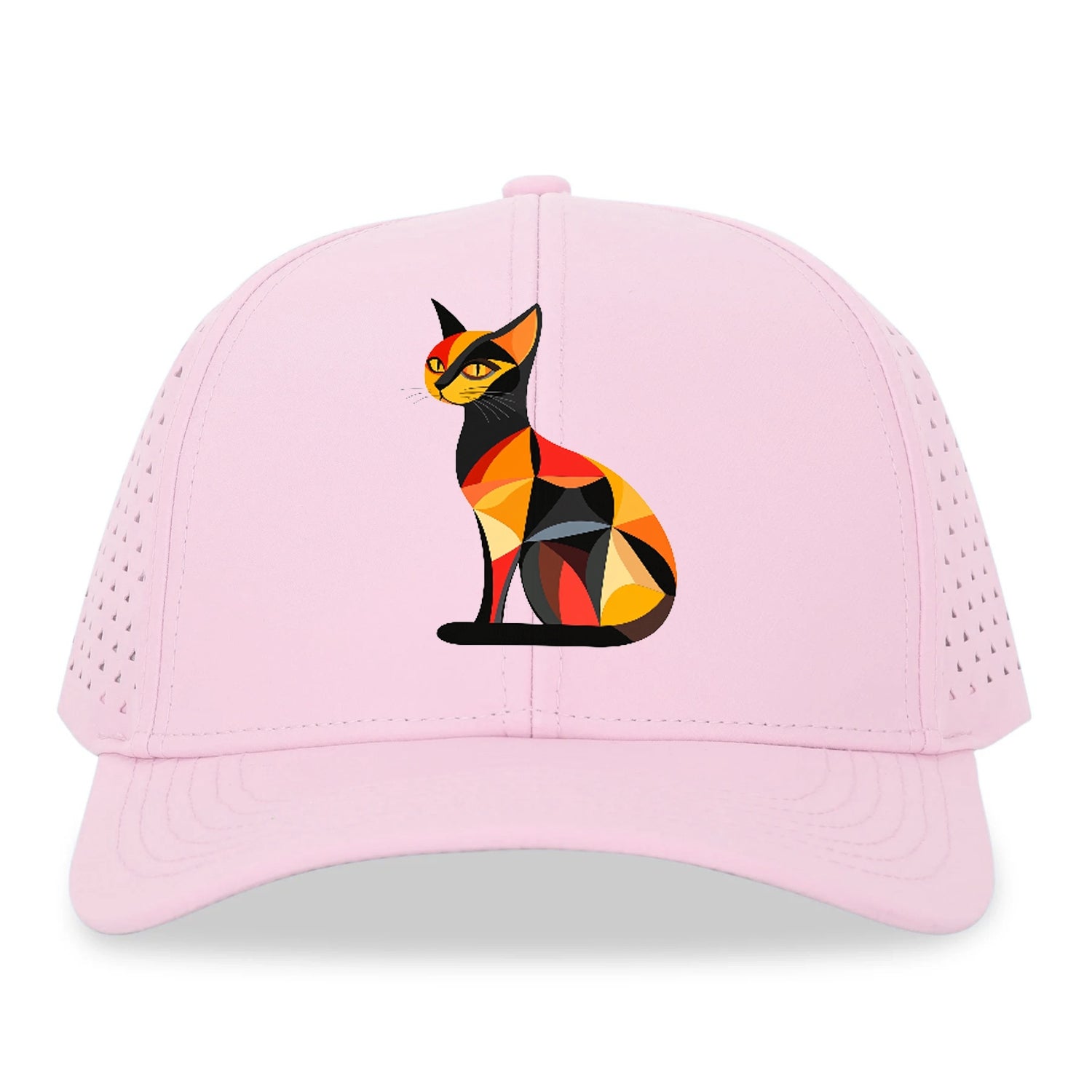 Geometric Cat in Thought Hat