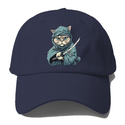 Ninja Cat Fierce Feline Warrior Baseball Cap