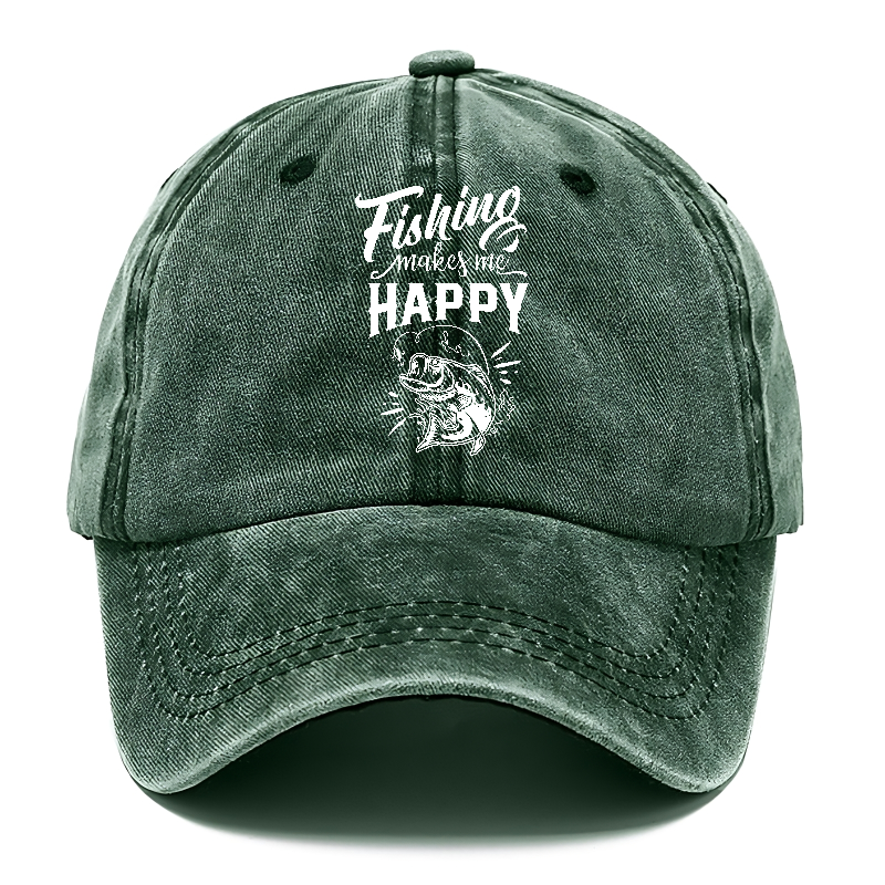 Fishing makes me happy Hat