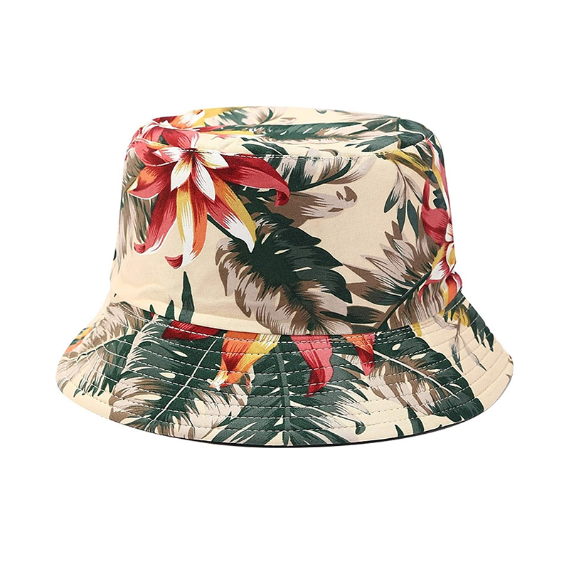 Pandaize Sombrero de cubo reversible con estampado unisex de doble cara 