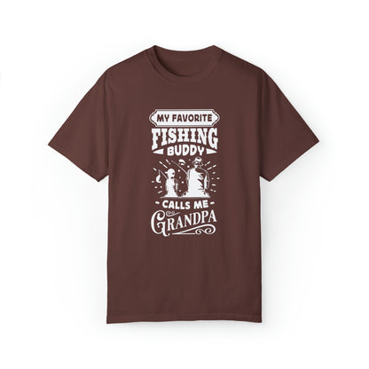 "Cherished Fishing Companion: Embraced as Grandpa" T-Shirt