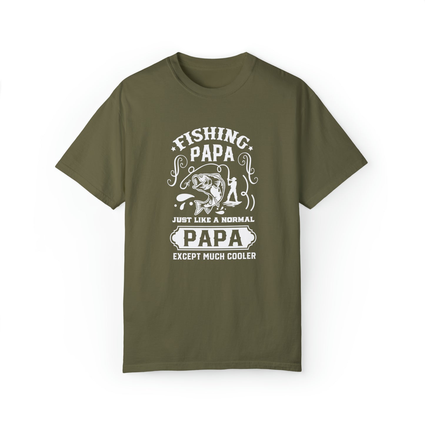 Fishing papa just like a normal papa except much cooler T-shirt