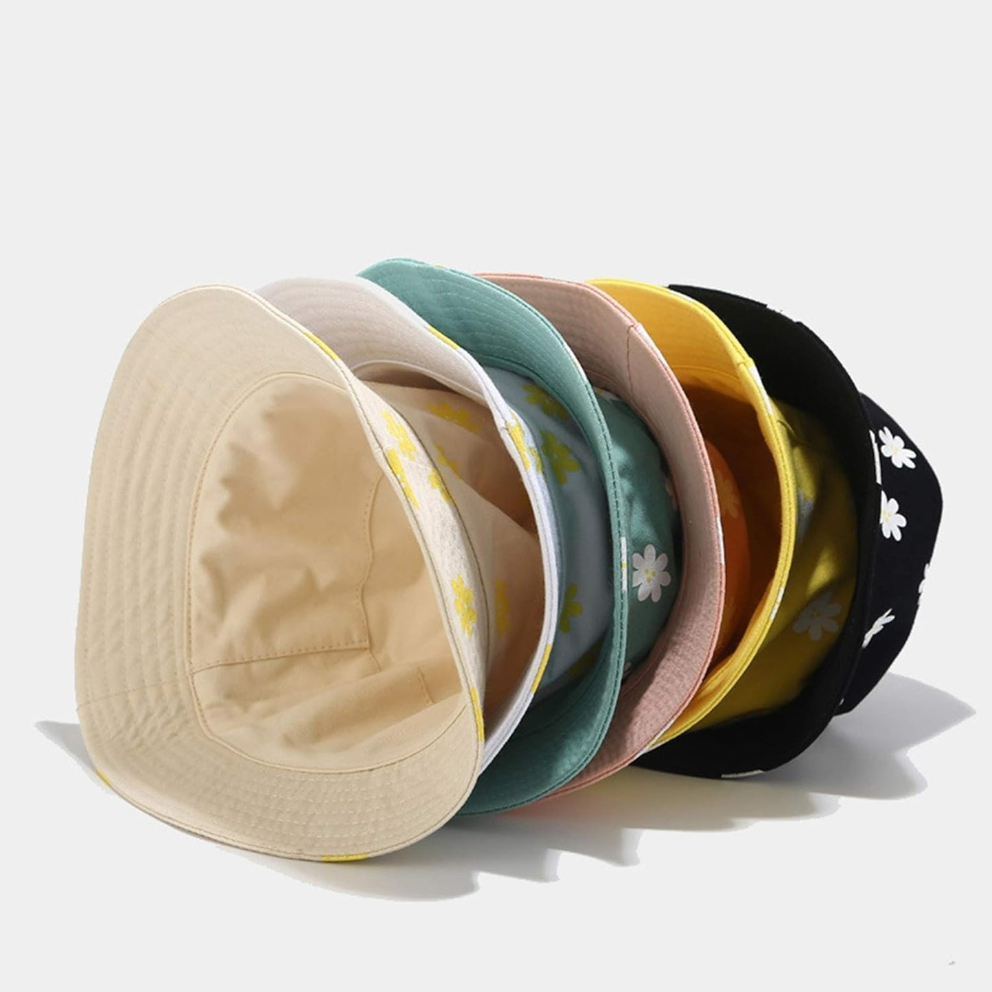 Pandaize Sombrero de cubo reversible con estampado unisex de doble cara 