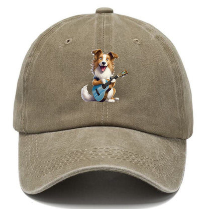 Shepherd Dog playing a guitar Hat