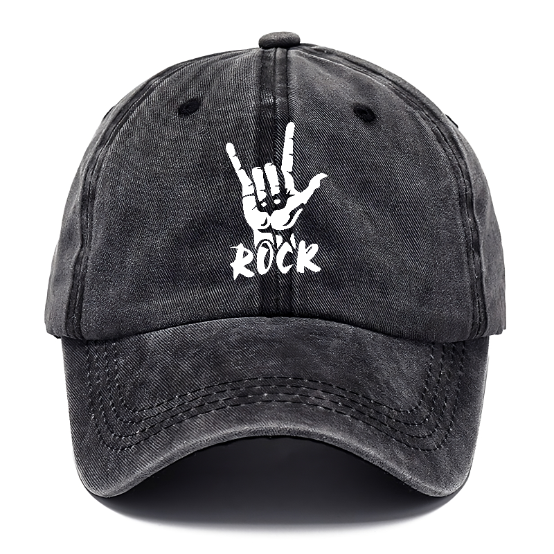hand horns and rock Hat