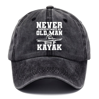 never underestimate an old man with a kayak Hat