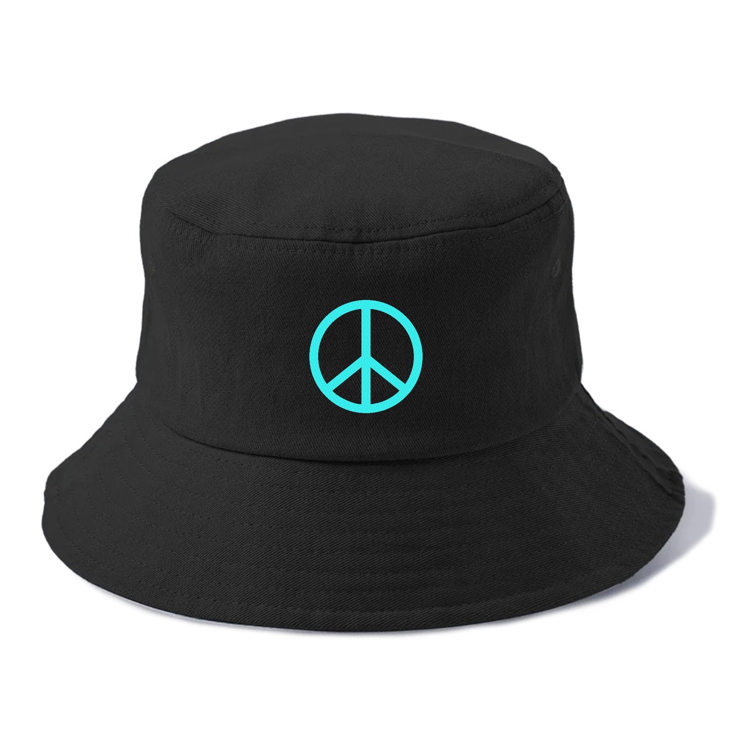 Retro 80s Peace Sign Blue Hat