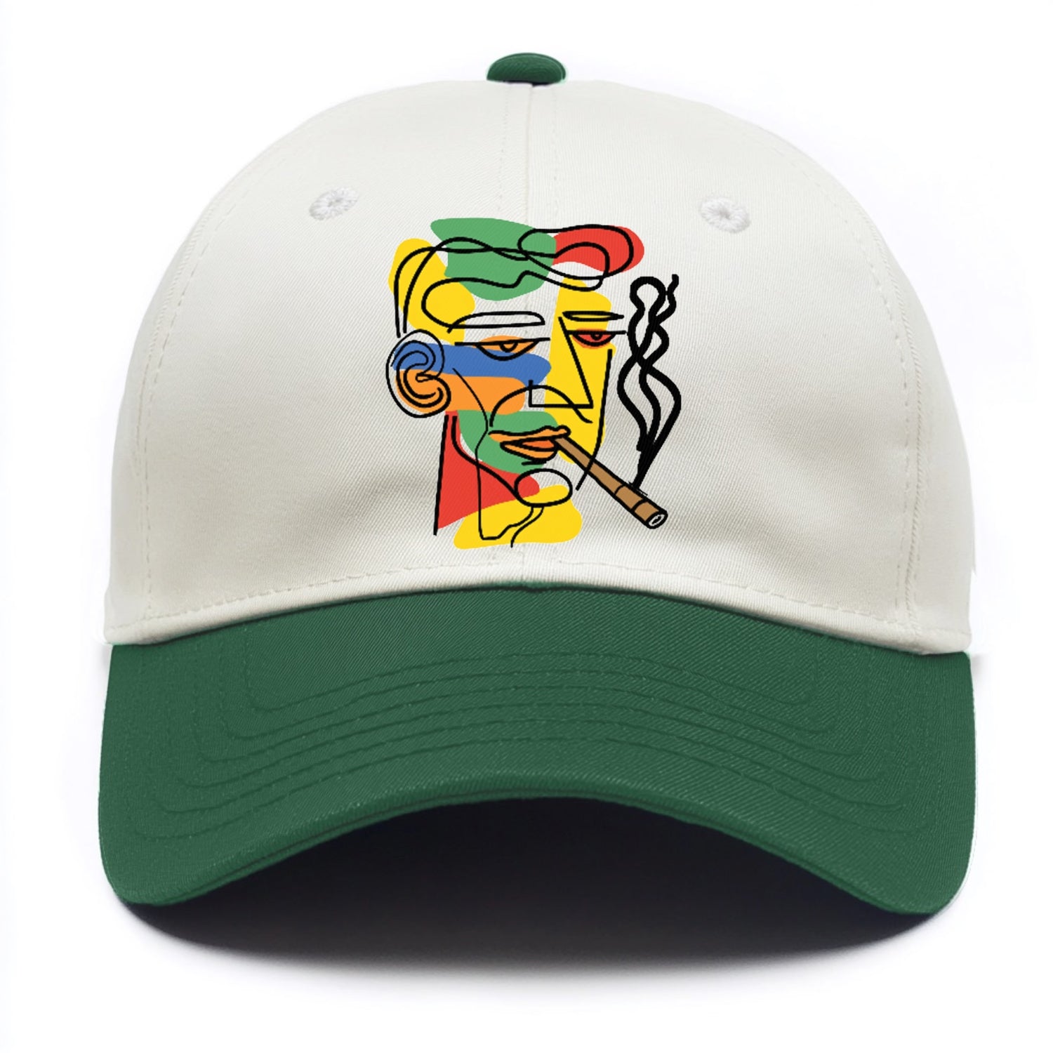 Smoky Vibes Abstract Line Art Hat