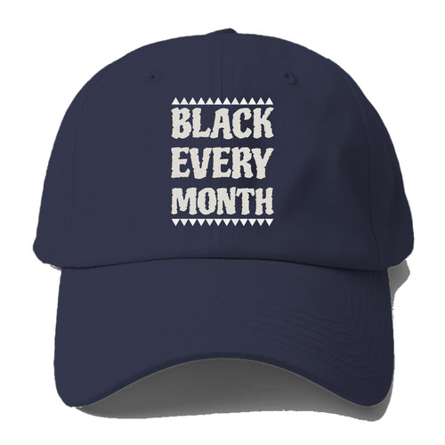 Black Every Month Baseball Cap For Big Heads