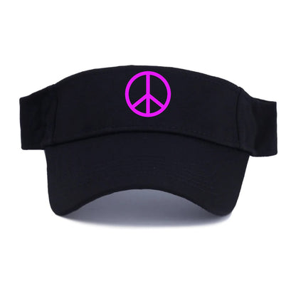 Retro 80s Peace Sign Purple Hat