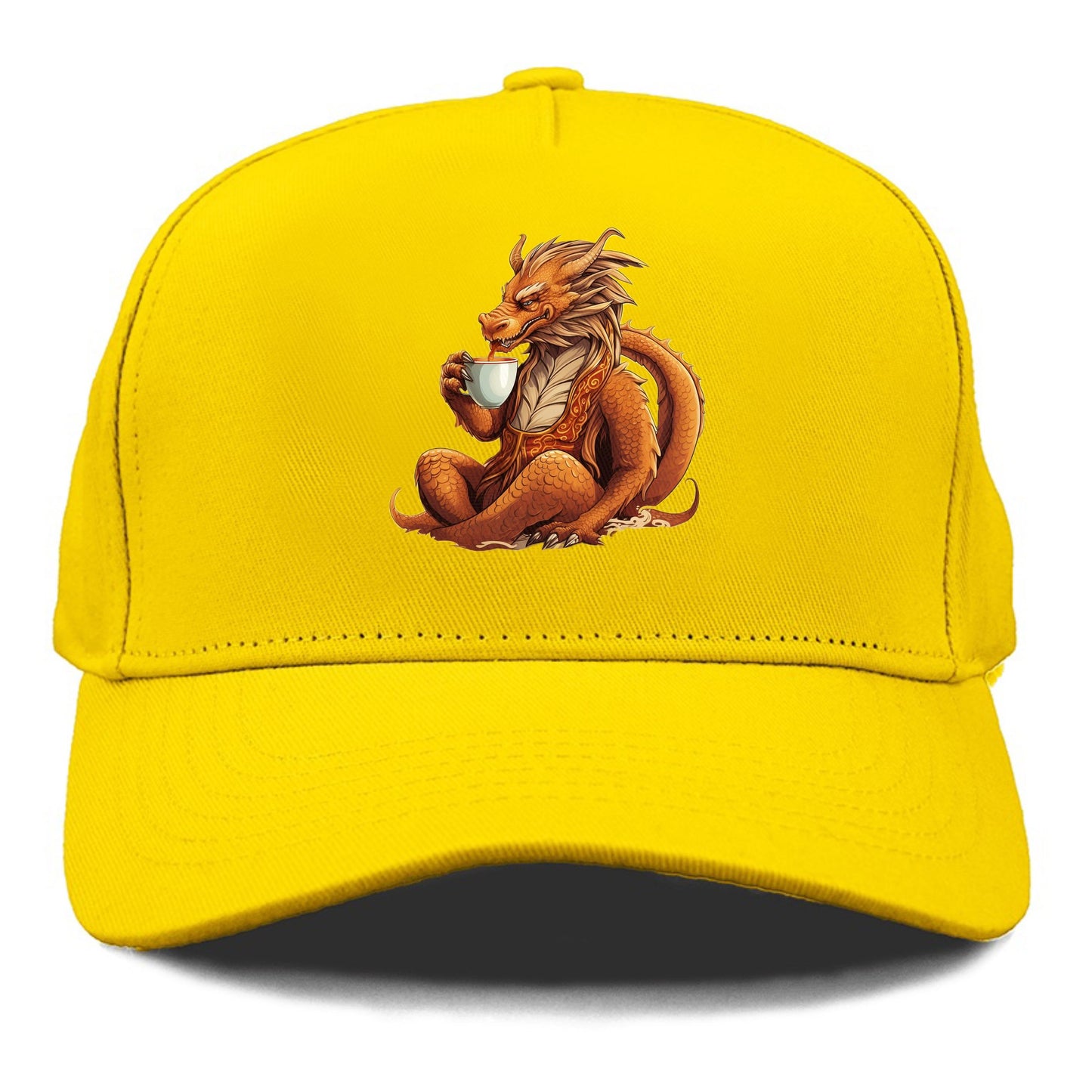 dragon drinking coffee Hat