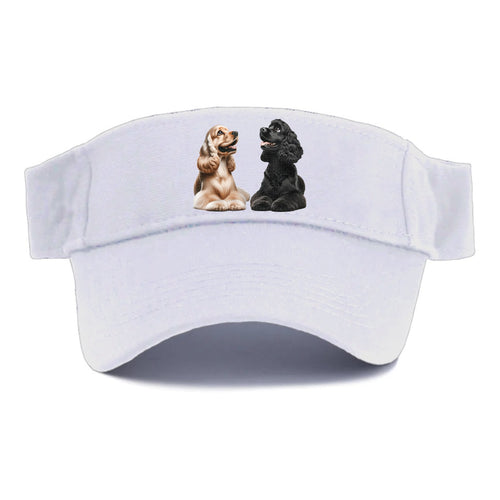 Golden And Black Cocker Spaniels Visor