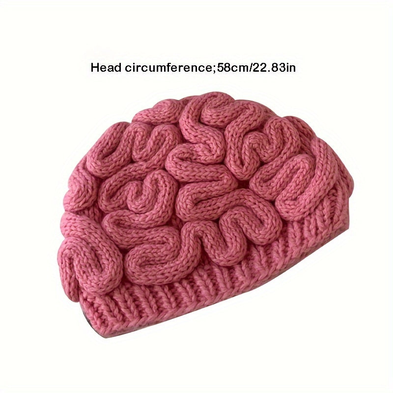 Pandaize Funny Brain Bucket Hat Trendy Hip Hop Unisex Knit Hats Elastic Skull Cap Warm Beanies