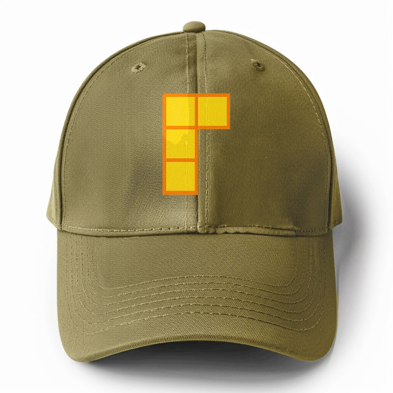 Retro 80s Tetris Blocks Orange Hat