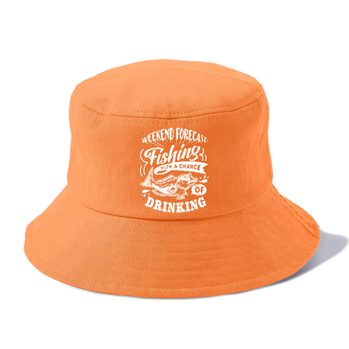 Weekend Forecast Fishing With A Chance Of Drinking Bucket Hat