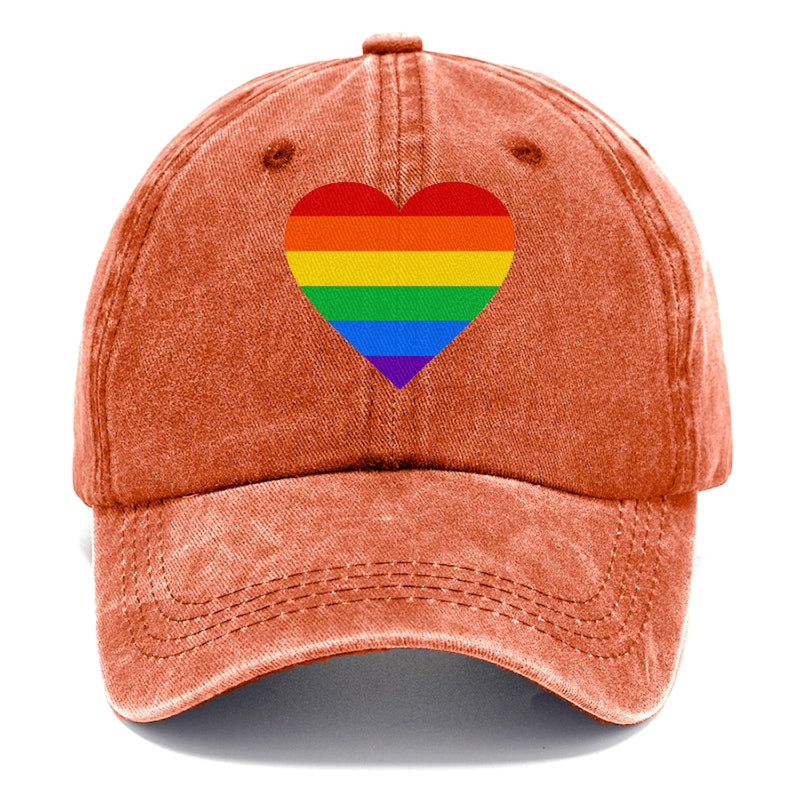 raindow heart Hat